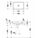 Duravit Happy D.2 Tezgahüstü Lavabo 60x40 cm Antrasit-Beyaz