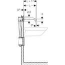 Geberit lavabo bataryası Piave, ankastre, elektrikli, sıva altı fonksiyon kutusu için: Parlak krom, L=17cm, Mikser=Miksersiz