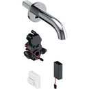 Geberit Piave lavabo bataryası, ankastre, pilli, sıva altı fonksiyon kutusu ile: Parlak krom, L=17cm, Mikser=Miksersiz