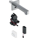 Geberit Brenta lavabo bataryası, ankastre, pilli, sıva altı fonksiyon kutusu ile: Parlak krom, L=17cm, Mikser=Mikserli
