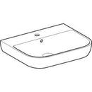 Geberit Smyle lavabo: B=60cm, T=48cm, Batarya deliği=Orta, Taşma deliği=Görünür, Beyaz