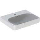 Geberit Smyle Square lavabo: B=55cm, T=44cm, Batarya deliği=Orta, Taşma deliği=Görünür, Beyaz