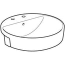 Geberit VariForm yuvarlak yarım tezgah lavabo: D=50cm, Batarya deliği=Sol ve sağ, Taşma deliği=Görünür, Beyaz