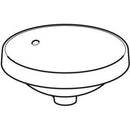 Geberit VariForm yuvarlak tezgah üstü lavabo: D=40cm, Batarya deliği=Yok, Taşma deliği=Görünür, Beyaz