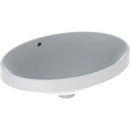 Geberit VariForm oval tezgah üstü lavabo: B=55cm, T=40cm, Batarya deliği=Yok, Taşma deliği=Görünür, Beyaz