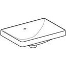 Geberit VariForm dikdörtgen tezgah üstü lavabo: B=55cm, T=40cm, Batarya deliği=Yok, Taşma deliği=Görünür, Beyaz