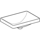 Geberit VariForm dikdörtgen tezgah üstü lavabo: B=55cm, T=40cm, Batarya deliği=Yok, Taşma deliği=Yok, Beyaz