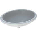 Geberit VariForm oval tezgah altı lavabo: B1=50cm, T=46cm, Batarya deliği=Yok, Taşma deliği=Yok, Beyaz