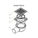 Hüppe Master X Yalıtımlı Mat 10 x10 cm Yer Süzgeci