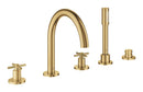 Grohe Atrio 5 Delikli Ankastre Küvet Bataryası (Sıva Üstü Grubu), Fırçalı Altın - 29408GN0