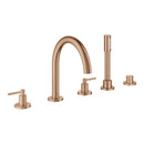 Grohe Atrio 5 Delikli Ankastre Küvet Bataryası (Sıva Üstü Grubu), Fırçalı Bakır - 29407DL0