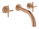 Grohe Atrio 3 Delikli Duvardan Ankastre Lavabo Bataryası (Sıva Üstü Grubu), Fırçalı Bakır - 20661DL0
