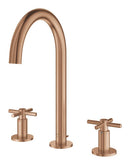 Grohe Atrio 3 Delikli Ankastre Lavabo Bataryası (4 Çubuklu Volan) L-Boy, Fırçalı Bakır - 20643DL0