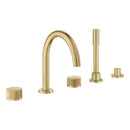 Grohe Atrio Private Collection 5 Delikli Ankastre Küvet Bataryası (Sıva Üstü Grubu), Fırçalı Altın - 25226GN0