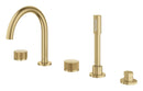 Grohe Atrio Private Collection 5 Delikli Ankastre Küvet Bataryası (Sıva Üstü Grubu), Fırçalı Altın - 25226GN0