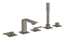 Grohe Allure 5 Delikli Ankastre Küvet Bataryası, Fırçalı Sert Grafit - 25221AL1