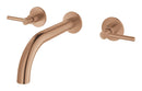 Grohe Atrio 3 Delikli Duvardan Ankastre Lavabo Bataryası (Sıva Üstü Grubu), Fırçalı Bakır - 20662DL0