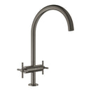 Grohe Atrio Kuğu Borulu Eviye Bataryası, Fırçalı Sert Grafit - 30609AL0