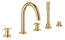 Grohe Atrio 5 Delikli Ankastre Küvet Bataryası (Sıva Üstü Grubu), Altın - 29408GL0