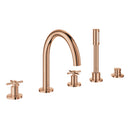 Grohe Atrio 5 Delikli Ankastre Küvet Bataryası (Sıva Üstü Grubu), Bakır - 29408DA0