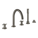 Grohe Atrio 5 Delikli Ankastre Küvet Bataryası (Sıva Üstü Grubu), Fırçalı Sert Grafit - 29408AL0