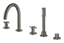 Grohe Atrio 5 Delikli Ankastre Küvet Bataryası (Sıva Üstü Grubu), Fırçalı Sert Grafit - 29408AL0
