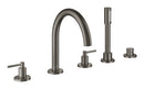 Grohe Atrio 5 Delikli Ankastre Küvet Bataryası (Sıva Üstü Grubu), Fırçalı Sert Grafit - 29407AL0