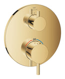 Grohe Atrio Termostatik Banyo/Duş Bataryası (Sıva Üstü Grubu), 2 Yollu, Altın - 24358GL0