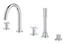Grohe Atrio 5 Delikli Ankastre Küvet Bataryası (Sıva Üstü Grubu) - 29408000