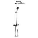 Grohe Tempesta System 250 Cube Duvara Monte Termostatik Bataryalı Duş Sistemi Mat Siyah - 266892431