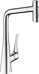 HansGrohe Metris Select M71 Tek Kollu Eviye Bataryası, Çekilebilir El Duşu İle - 73820000