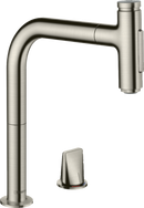 HansGrohe Metris Select M71 2 - Delikli Tek Kollu Eviye Bataryası 200, Çekilebilir El Duşu, 2Jet, Sbox - 73818800
