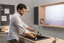 HansGrohe Metris Select M71 2 - Delikli Tek Kollu Eviye Bataryası 200, Çekilebilir El Duşu, 2Jet, Sbox - 73818800