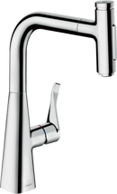 HansGrohe Metris Select M71 Tek Kollu Eviye Bataryası 240, Çekilebilir El Duşu, 2Jet, Sbox - 73817000