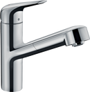 HansGrohe Focus M42 Tek Kollu Eviye Bataryası 150, Çekilebilir Gaga, 1Jet - 71814000