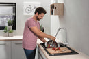 HansGrohe Focus M42 Tek Kollu Eviye Bataryası 220, Çekilebilir El Duşu, 2Jet - 71800000