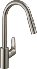 HansGrohe Focus M41 Tek Kollu Eviye Bataryası 240, Çekilebilir El Duşu, 2Jet - 31815800
