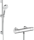 HansGrohe Crometta Aplike Duş Sistemi Vario, Ecostat 1001 Cl Termostat Ve 65 Cm Duş Barı İle - 27812400