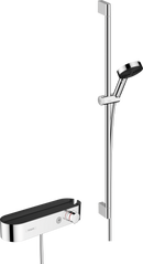 HansGrohe Pulsify Select S Duş Sistemi 105 3Jet Relaxation, El Duşu, Termostat, 90 Cm Duş Barı, Sürgü Ve Duş Hortumu İle - 24270000