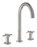 Grohe Atrio 3 Delikli Ankastre Lavabo Bataryası (4 Çubuklu Volan) L-Boy, Paslanmaz Çelik - 20643DC0