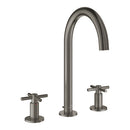 Grohe Atrio 3 Delikli Ankastre Lavabo Bataryası (4 Çubuklu Volan) L-Boy, Fırçalı Sert Grafit - 20643AL0