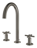 Grohe Atrio 3 Delikli Ankastre Lavabo Bataryası (4 Çubuklu Volan) L-Boy, Fırçalı Sert Grafit - 20643AL0