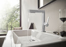 HansGrohe Finoris Tek Kollu Lavabo Bataryası 230, Çekilebilir El Duşu, 2Jet Ve Bas - Aç Gider Seti İle - 76063000