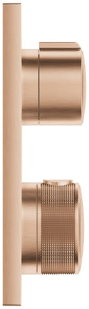 Grohe Allure Termostatik Ankastre Banyo ve Duş Bataryası (Sıva Üstü Grubu), 2 Yollu, Fırçalı Bakır