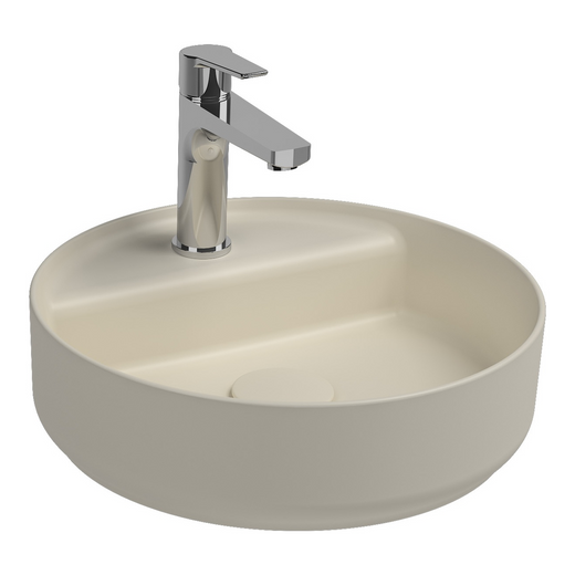 Isvea Infinity Fildişi Batarya Delikli Tezgah Üzeri Lavabo 42 cm