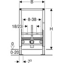 Bide için Geberit Duofix elemanı, 82 cm, üniversal: B=50cm, T=10cm