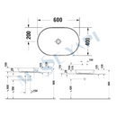 D-Neo Çanak Lavabo 60 cm Antrasit Mat