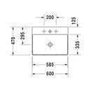 Duravit DuraSquare Çanak Lavabo 60 cm 2353600071