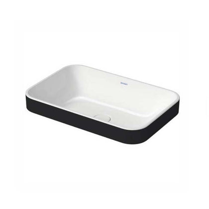 Duravit Happy D.2 Tezgahüstü Lavabo 60x40 cm Antrasit-Beyaz