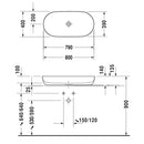 Duravit Luv Çanak Lavabo 80 cm Beyaz-Gri 0379802300